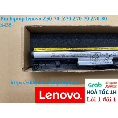 Pin Laptop Lenovo Z50-70 Z70-70 Z70-80 S435 - Pin Chính Hãng 4 Cell Mới 100% - Bảo Hành Đổi Mới 100%