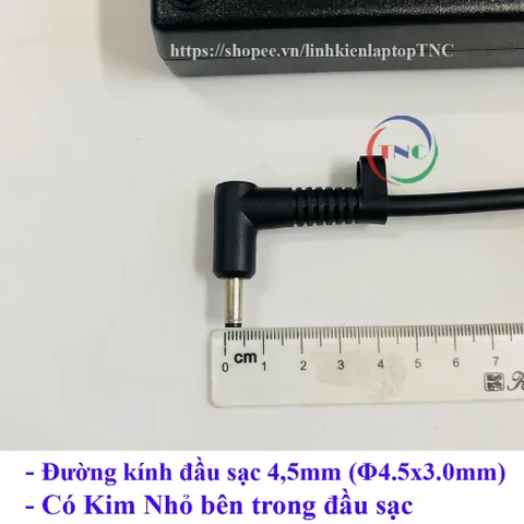 [Chân Nhỏ] Sạc Laptop MSI 19.5V - 9.23A - 180W Chân Kim Nhỏ 4.5x3.0mm - Có Kim Nhỏ trong đầu sạc - đường kính 4.5mm PHỤ