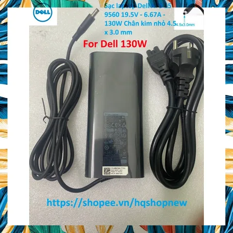 [Sạc zin] Sạc laptop Dell XPS 15 9560 19.5V - 6.67A - 130W Chân kim nhỏ 4.5 x 3.0 mm PHỤ KIỆN LAPTOP