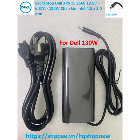 [Sạc zin] Sạc laptop Dell XPS 15 9560 19.5V - 6.67A - 130W Chân kim nhỏ 4.5 x 3.0 mm PHỤ KIỆN LAPTOP