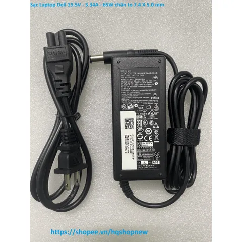[Sạc zin] Sạc Laptop Dell 19.5V - 3.34A - 65W chân to 7.4 X 5.0 mm PHỤ KIỆN LAPTOP