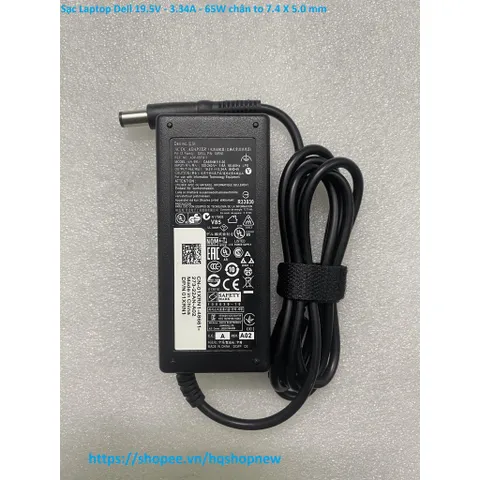 [Sạc zin] Sạc Laptop Dell 19.5V - 3.34A - 65W chân to 7.4 X 5.0 mm PHỤ KIỆN LAPTOP