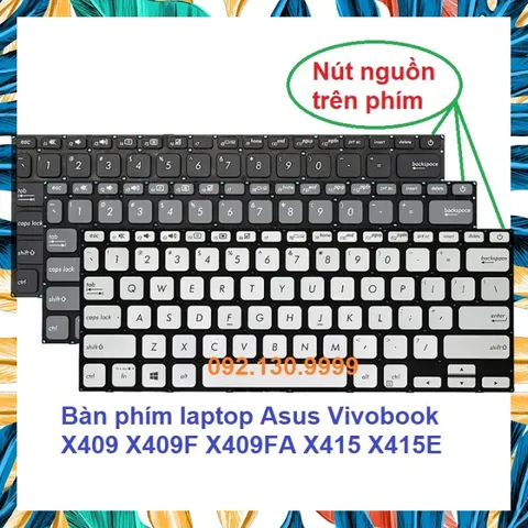 Bàn phím laptop Asus Vivobook X409 X409F X409FA X415 X415E PHỤ KIỆN LAPTOP