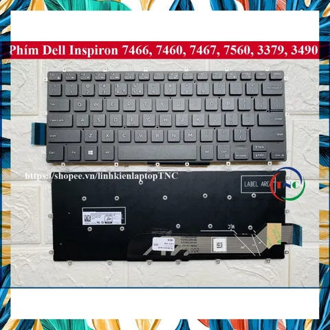 Bàn Phím Laptop Dell Inspiron 7466 7460 7467 7560 3379 3490 Zin có Led / Không Led - phím trong máy PHỤ KIỆN LAPTOP