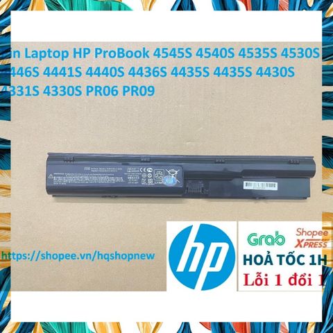 Pin Laptop HP ProBook 4545S 4540S 4535S 4530S 4446S 4441S 4440S 4436S 4435S PR06 PR09 - Pin Mới Chính Hãng 6 Cell, Màu Đen