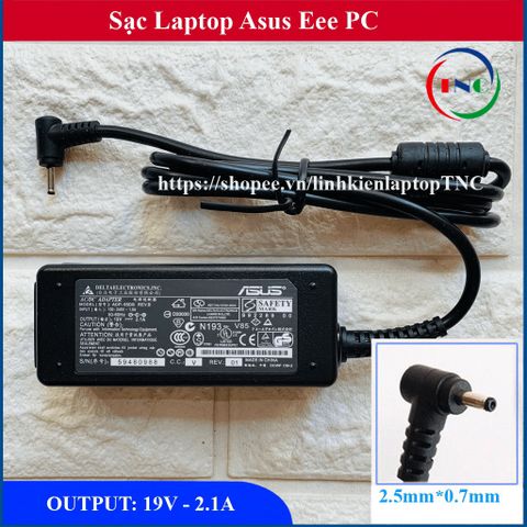 Sạc Laptop Asus Eee PC 1015 N455 1201HA EXA0901XH - Adapter 19V 2.1A Chân Nhỏ Chất Lượng Cao, Bảo Hành 12 Tháng