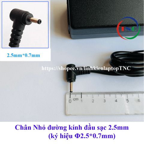 Sạc Laptop Asus Eee PC 1015 N455 1201HA EXA0901XH - Adapter 19V 2.1A Chân Nhỏ Chất Lượng Cao, Bảo Hành 12 Tháng