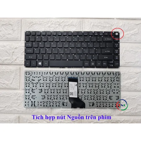Bàn Phím Laptop Acer Aspire E5-473 E5-474 E5-475 E5-422 E5-432 E5-452 E5-491 CÓ NÚT NGUỒN - NHẬP KHẨU PHỤ KIỆN LAPTOP