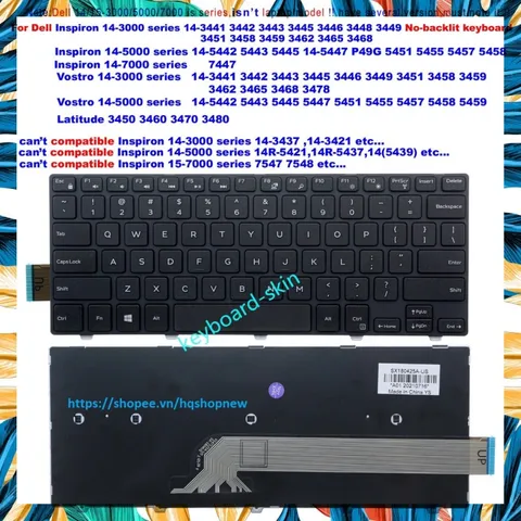 Bàn phím laptop Dell Vostro 14, 14 3000 Series PHỤ KIỆN LAPTOP