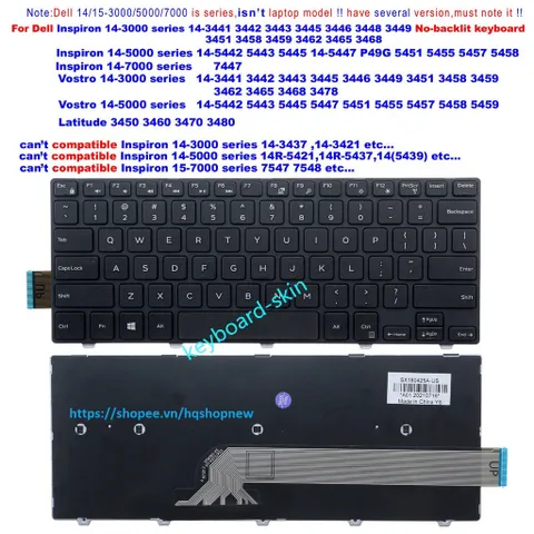 Bàn phím laptop Dell Vostro 14, 14 3000 Series PHỤ KIỆN LAPTOP