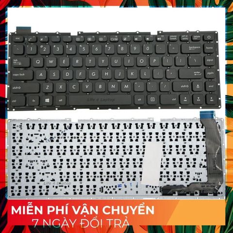 Bàn phím laptop Asus A441U A441UA A441UV - Phụ kiện chính hãng, chất lượng cao, hoàn toàn tương thích, bảo đảm hài lòng