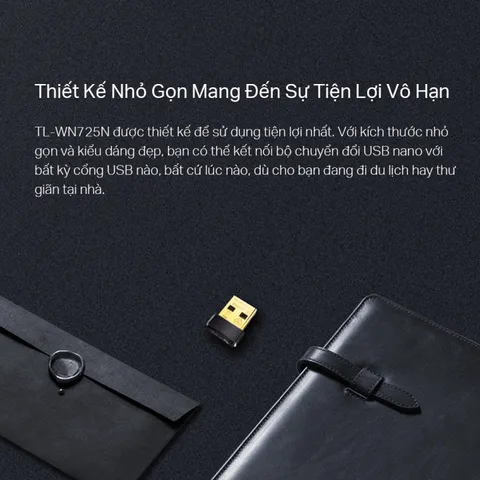 Thiết Bị Wifi Usb TP-Link WN725N Nano - Tốc Độ 150Mbps, Kết Nối Không Dây Ổn Định Cho PC Laptop - Bảo Mật WPA/WPA2