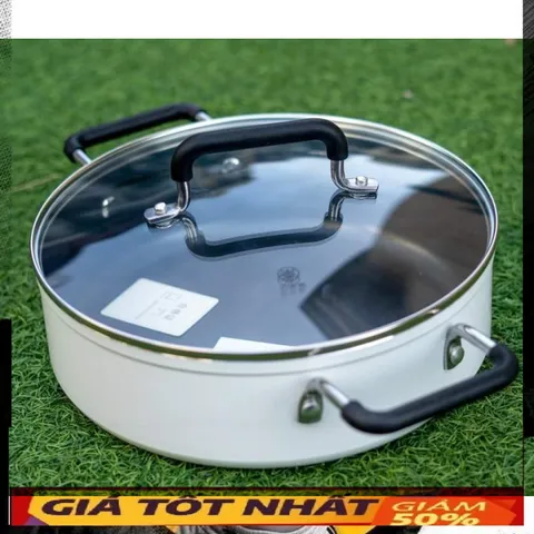Nồi lẩu Mijia 4L chống dính inox 430 cho bếp điện từ, nấu canh, lẩu phong cách hiện đại, phụ kiện nhà bếp tiện dụng