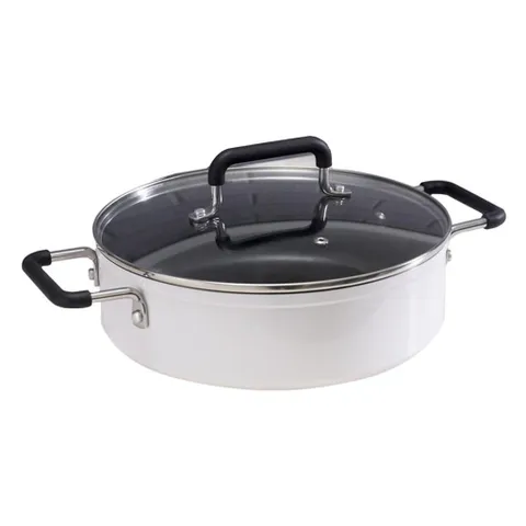 Nồi lẩu Mijia 4L chống dính inox 430 cho bếp điện từ, nấu canh, lẩu phong cách hiện đại, phụ kiện nhà bếp tiện dụng