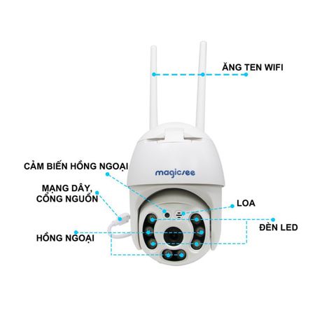 Camera Giám Sát Ngoài Trời Magicsee ZS310 - 2K, Không Dây WiFi, Chống Nước IP68, Tặng Thẻ Nhớ 32GB, Đàm Thoại 2 Chiều