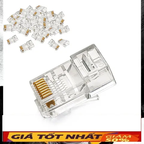 🔆 Túi 50 / 100 Hạt mạng nhựa RJ45 Dùng cho CAT5 và CAT6 siêu rẻ 🔆 PHỤ KIỆN SỐ