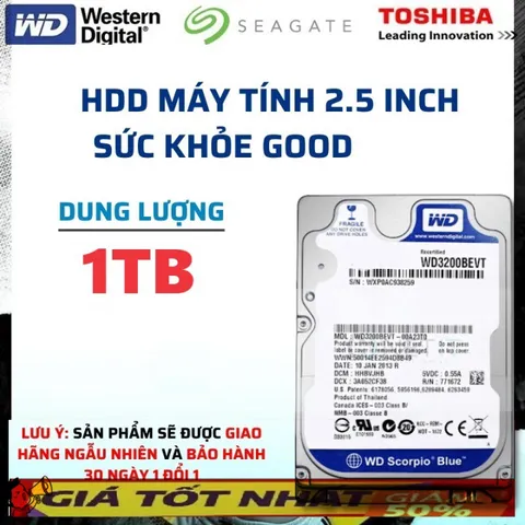 🔆 Ổ cứng HDD 320Gb 500Gb 1TB SATA chuẩn kích thước 2.5 inch - HDD Laptop, Hdd box Usb cắm ngoài, Pc - Cũ Tháo máy sức k