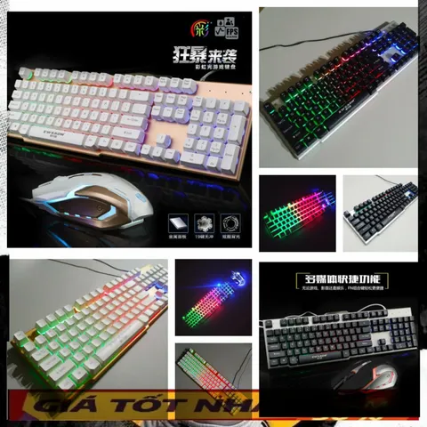 🔆 Sáng Tạo Và Tiện Lợi Combo Bàn Phím Chuột Gaming EWEADN K006 Giả Cơ LED 7 mầu RGB - Sự Kết Hợp Hoàn Hảo Cho Game Thủ