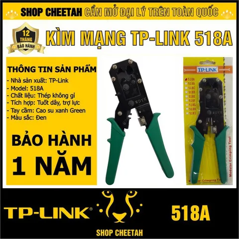 🔆 Kìm mạng TP Link 518A loại xịn - RJ11/RJ12/RJ45 - 2 line - Chính hãng - Chất liệu thép không gỉ 🔆 PHỤ KIỆN SỐ