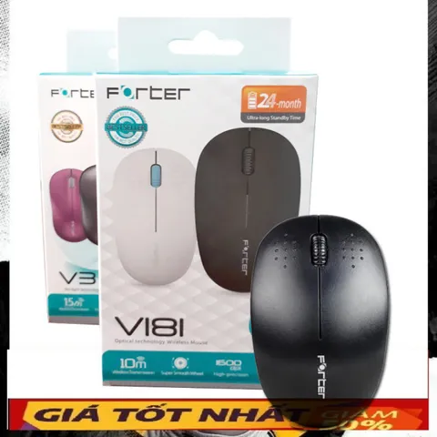 🔆 Chuột không dây Forter V181 dùng cho máy tính văn phòng gia đình PC Laptop, Smart Tivi, Android Tivi Box giá rẻ chất