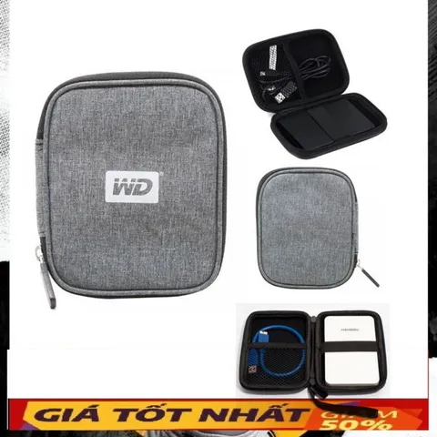 Túi Đựng Vải Đa Năng Cho Ổ Cứng Di Động WD - Bảo Vệ Chống Rung, Rơi, Sốc - Phụ Kiện Thiết Bị Điện Tử 2.5 inch