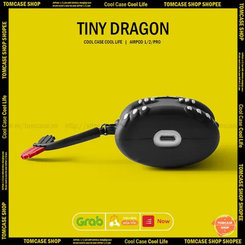 🔜 [ ᴄᴀꜱᴇ ᴀɪʀᴘᴏᴅ ] Case Airpod Vỏ Bọc Airpods ( RỒNG FURY Đen ) Cho Hộp Sạc Tai Nghe AirPods 1 2 Pro Bằng Silicon Dẻo Si