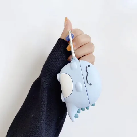 🔜 [ ᴄᴀꜱᴇ ᴀɪʀᴘᴏᴅ ] Case Airpod Vỏ Bọc Airpods ( Khủng long xanh béo ) Cho Hộp Sạc Tai Nghe AirPods 1 2 Bằng Silicon Dẻo