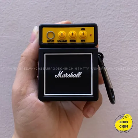 🔜 [ ᴄᴀꜱᴇ ᴀɪʀᴘᴏᴅ ] Case Airpod Vỏ Bọc Airpods ( Loa MARSALL ) Cho Hộp Sạc Tai Nghe AirPods 1 2 Bằng Silicon Dẻo Siêu Cut