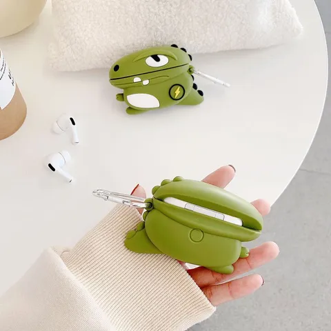 🔜 [ ᴄᴀꜱᴇ ᴀɪʀᴘᴏᴅ ] Case Airpod Vỏ Bọc Airpods PRO ( Khủng long tia chớp ) Cho Hộp Sạc Tai Nghe AirPods PRO Bằng Silicon
