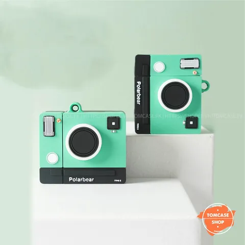 🔜 [ ᴄᴀꜱᴇ ᴀɪʀᴘᴏᴅ ] Case Airpod Vỏ Bọc Airpods ( Máy Ảnh Camera Polarbear ) Cho Hộp Sạc Tai Nghe AirPods 1 2 PRO Bằng Sil