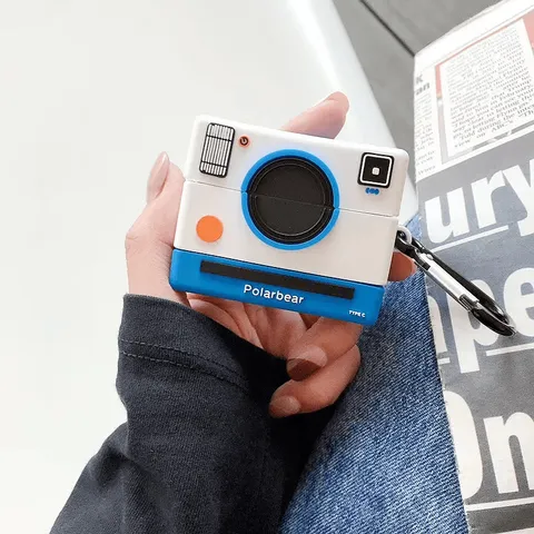 🔜 [ ᴄᴀꜱᴇ ᴀɪʀᴘᴏᴅ ] Case Airpod Vỏ Bọc Airpods ( Máy Ảnh Camera Polarbear ) Cho Hộp Sạc Tai Nghe AirPods 1 2 PRO Bằng Sil