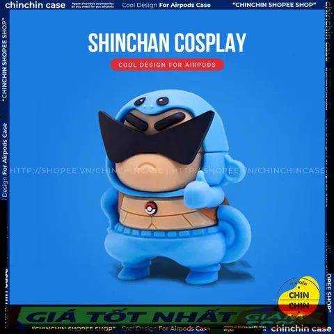 🔜 [ ᴄᴀꜱᴇ ᴀɪʀᴘᴏᴅ ] Case Vỏ Bao Airpods Đựng Tai Nghe Airpod 1 2 Pro Cu Shin Ninja Rùa Bằng Silicon Dẻo Siêu Ngầu Và Cute