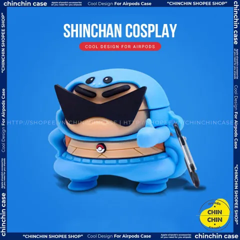 🔜 [ ᴄᴀꜱᴇ ᴀɪʀᴘᴏᴅ ] Case Vỏ Bao Airpods Đựng Tai Nghe Airpod 1 2 Pro Cu Shin Ninja Rùa Bằng Silicon Dẻo Siêu Ngầu Và Cute