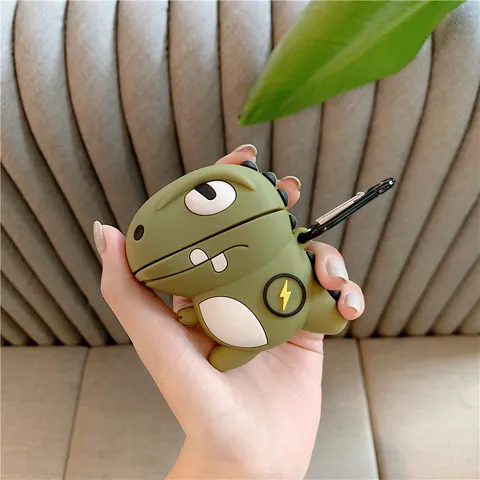 🔜 [ ᴄᴀꜱᴇ ᴀɪʀᴘᴏᴅ ] Case Airpod Vỏ Bọc Airpods ( Khủng long tia chớp ) Cho Hộp Sạc Tai Nghe AirPods 1 2 Bằng Silicon Dẻo