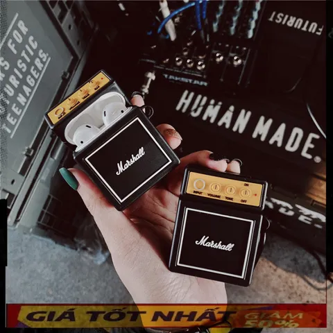 🔜 [ ᴄᴀꜱᴇ ᴀɪʀᴘᴏᴅ ] Case Airpod Vỏ Bọc Airpods ( Loa MARSALL ) Cho Hộp Sạc Tai Nghe AirPods 1 2 PRO Bằng Silicon Dẻo Siêu