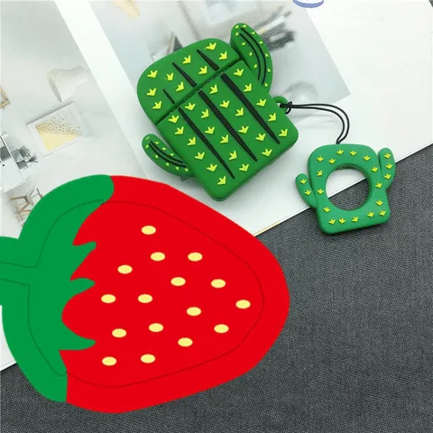 🔜 [ ᴄᴀꜱᴇ ᴀɪʀᴘᴏᴅ ] Case Airpod Vỏ Bọc Airpods ( Cây Xương Rồng ) Cho Hộp Sạc Tai Nghe AirPods 1 2 Bằng Silicon Dẻo Siêu