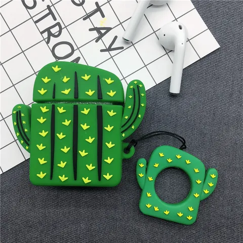 🔜 [ ᴄᴀꜱᴇ ᴀɪʀᴘᴏᴅ ] Case Airpod Vỏ Bọc Airpods ( Cây Xương Rồng ) Cho Hộp Sạc Tai Nghe AirPods 1 2 Bằng Silicon Dẻo Siêu