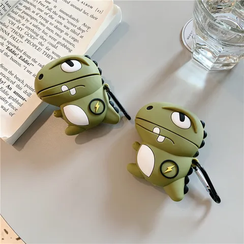 🔜 [ ᴄᴀꜱᴇ ᴀɪʀᴘᴏᴅ ] Case Airpod Vỏ Bọc Airpods ( Khủng long tia chớp ) Cho Hộp Sạc Tai Nghe AirPods 1 2 PRO Bằng Silicon