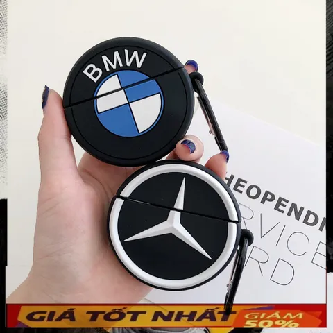 🔜 [ ᴄᴀꜱᴇ ᴀɪʀᴘᴏᴅ ] Case Airpod Vỏ Bọc Airpods ( Logo BMW Mercedes ) Cho Hộp Sạc Tai Nghe AirPods 1 2 Bằng Silicon Dẻo Si