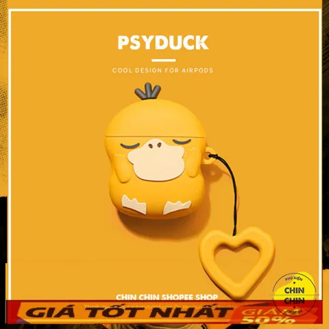 🔜 [ ᴄᴀsᴇ ᴀɪʀᴘᴏᴅs ] Vỏ Bọc Tai Nghe Không Dây ( Vịt Vàng Tiktok ) cho Hộp Sạc Case Airpods 1 2 Pro I11 I12 I18 I100 Bằng