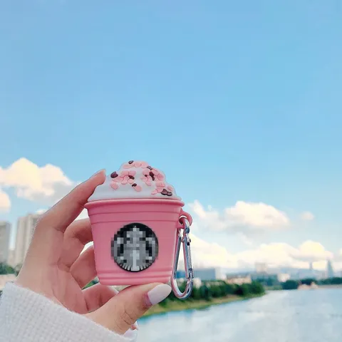 🔜 [ ᴄᴀꜱᴇ ᴀɪʀᴘᴏᴅ ] Case Airpod Vỏ Bọc Airpods ( Cốc Kem Starbuck. Hồng ) Cho Hộp Sạc Tai Nghe AirPods 1 2 Pro Bằng Silic