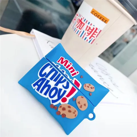 🔜 [ ᴄᴀꜱᴇ ᴀɪʀᴘᴏᴅ ] Case Airpod Vỏ Bọc Airpods ( KẸO MINI CHIPS AHOY ) Cho Hộp Sạc Tai Nghe AirPods 1 2 PRO Bằng Silicon