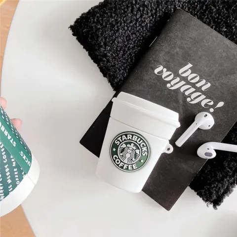 🔜 [ ᴄᴀꜱᴇ ᴀɪʀᴘᴏᴅ ] Case Airpod Vỏ Bọc Airpods ( Cốc STARBUCK. ) Cho Hộp Sạc Tai Nghe AirPods 1 2 Bằng Silicon Dẻo Siêu C