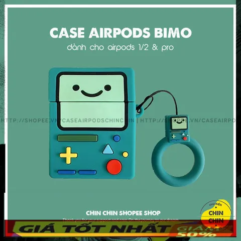 🔜 [ ᴄᴀꜱᴇ ᴀɪʀᴘᴏᴅ ] Vỏ Airpods Case Silicone Mềm Hình Máy Chơi Game Bimo Bảo Vệ Hộp Sạc Tai Nghe Airpods 1 2 Pro Cover