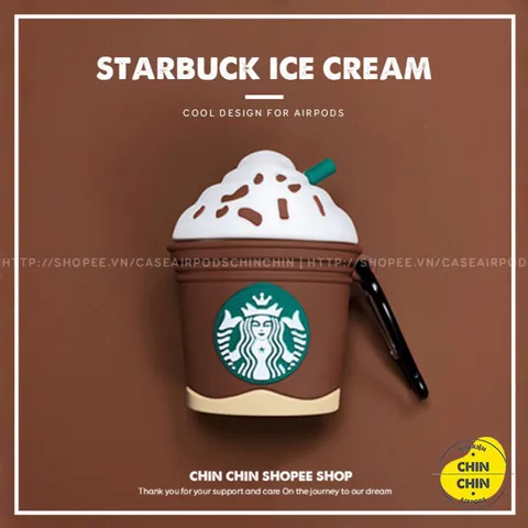 🔜 [ ᴄᴀꜱᴇ ᴀɪʀᴘᴏᴅ ] Tổng hợp Case Vỏ Bọc Airpods STARBUCK. cho Hộp Sạc Tai Nghe Bluetooth AirPods 1 2 Bằng Silicon Dẻo Si