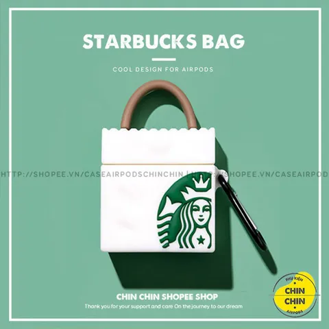 🔜 [ ᴄᴀꜱᴇ ᴀɪʀᴘᴏᴅ ] Tổng hợp Case Vỏ Bọc Airpods STARBUCK. cho Hộp Sạc Tai Nghe Bluetooth AirPods 1 2 Bằng Silicon Dẻo Si
