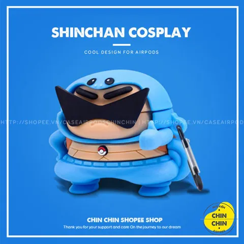 🔜 [ ᴄᴀꜱᴇ ᴀɪʀᴘᴏᴅ ] Case Airpod Vỏ Bọc Airpods ( Cu Shin Ninja Rùa ) Cho Hộp Sạc Tai Nghe AirPods 1 2 PRO Bằng Silicon Dẻ
