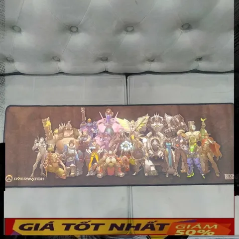 Miếng Lót Chuột Overwatch 8 Cỡ Lớn 90x30cm - Pad Chống Nước, Bàn Di Chuột Dày Dặn 3mm Siêu Bền Cho Game Thủ