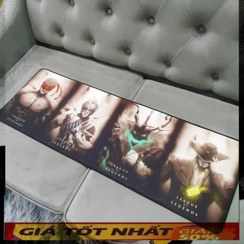 Miếng Lót Chuột LOL 4 HERO Cỡ Lớn 90x30cm - Bàn Di Chuột Chống Nước, Dày 3mm, Thao Tác Chính Xác Cho Game Thủ