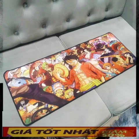 Miếng Lót Chuột One Piece A44 Cỡ Lớn 80x30cm - Chống Nước, Siêu Bền, Phù Hợp Cho Game Thủ, Di Chuột Dễ Dàng